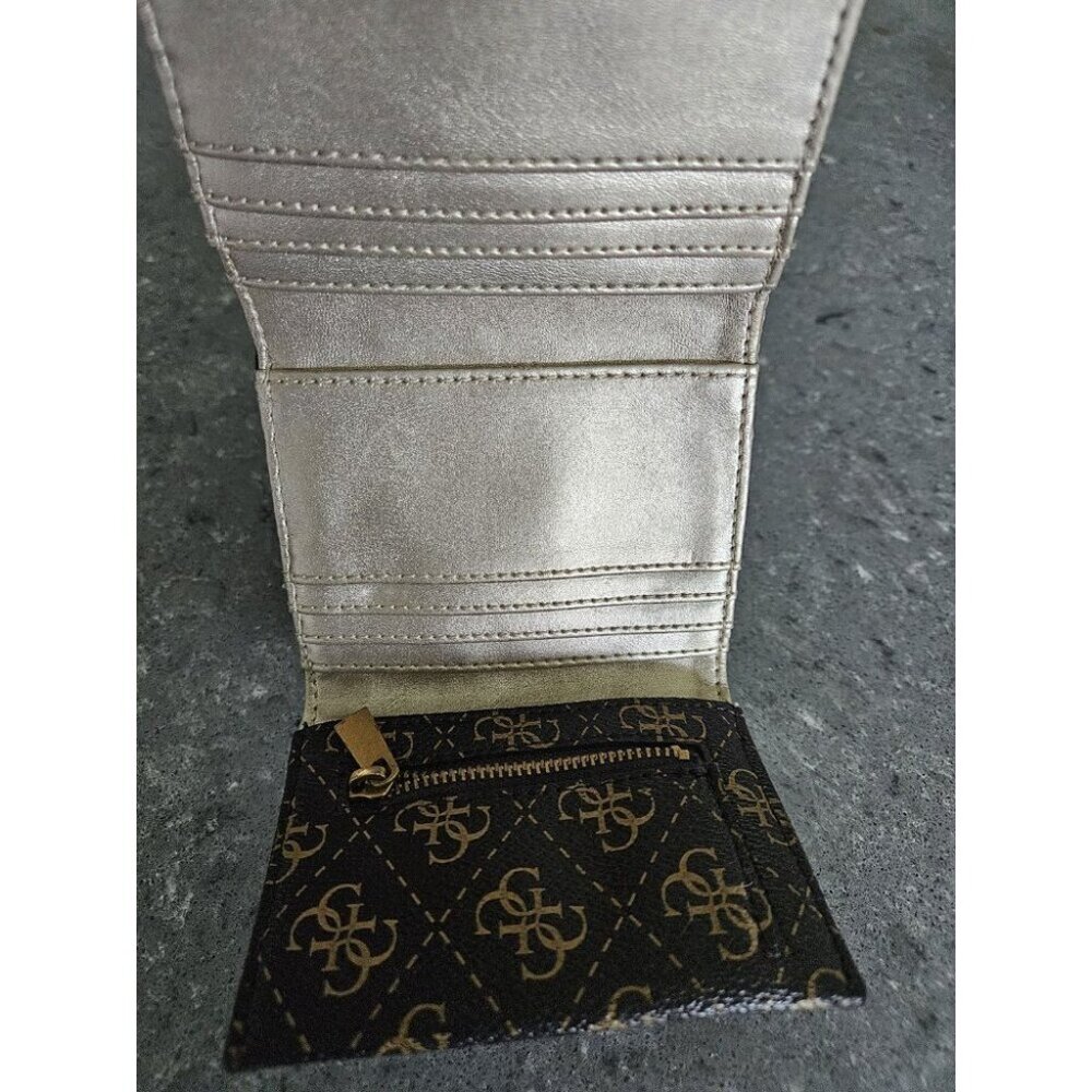 Guess Cordelia Petite Trifold Brown Wallet - Picture 4 of 6